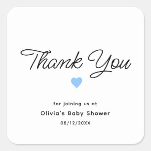 Eenvoudig minimalistisch Baby shower Vierkante Sticker