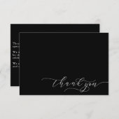 Eenvoudig minimalistisch bedankschrift | Wit Bedankkaart (Voorkant / Achterkant)