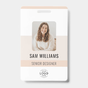 Eenvoudig minimalistisch bedrijfspersoneel ID Badge
