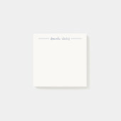 Eenvoudig Minimalistisch Blauw Monogram Volledige  Post-it® Notes (Voorkant)