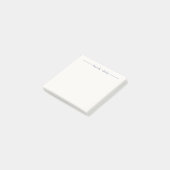 Eenvoudig Minimalistisch Blauw Monogram Volledige  Post-it® Notes (Schuin)