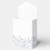 Eenvoudig minimalistisch blauw Wildflower Vrijgeze Bedankdoosjes (Geopend)
