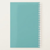 Eenvoudig minimalistisch Blauwgroen Turquoise, per Planner (Achterkant)
