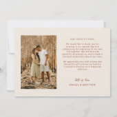 Eenvoudig minimalistisch Boho Earthy Heart Script  Bedankkaart (Achterkant)