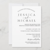 Eenvoudig minimalistisch bruiloft kaart (Voorkant)