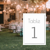 Eenvoudig minimalistisch bruilottabelnummer kaart
