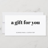 Eenvoudig Minimalistisch Cadeaucertificaat Kleine (Voorkant)