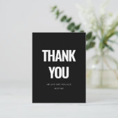 Eenvoudig minimalistisch Dank u Briefkaart (Staand voorkant)