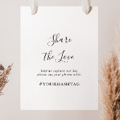 Eenvoudig minimalistisch delen van het Liefde Hash Poster