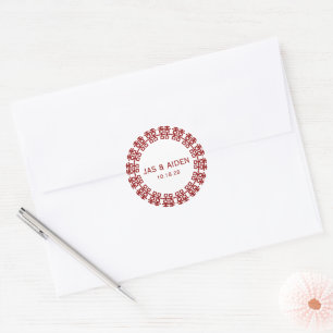 Eenvoudig minimalistisch dubbelgeluk Chinees huwel Ronde Sticker