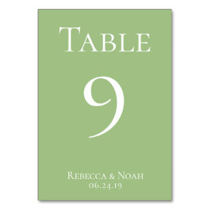 Eenvoudig minimalistisch elegant Sage Text Wedding Kaart