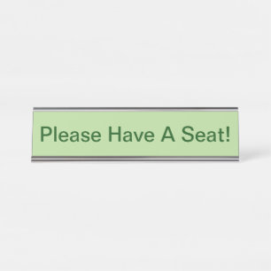 Eenvoudig, minimalistisch en nederig "Alsjeblieft, Bureau Naambordje