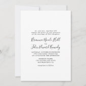 Eenvoudig minimalistisch formeel huwelijk kaart (Voorkant)