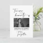 Eenvoudig minimalistisch foto-herdenkingsprogramma programma (Staand voorkant)