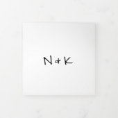 Eenvoudig minimalistisch foto Modern Wedding Drieluik Uitnodiging (Cover)