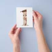 Eenvoudig minimalistisch fotonummer één dag flyer (Hand)