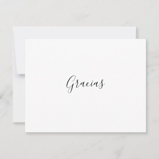Eenvoudig minimalistisch graciaswweddenschap bedankkaart (Voorkant)