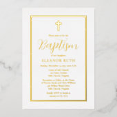 Eenvoudig minimalistisch handschrift folie uitnodiging (Voorkant)