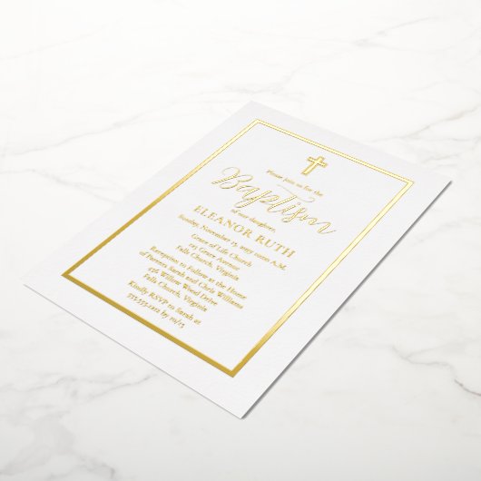 Eenvoudig minimalistisch handschrift folie uitnodiging (Gedraaid)