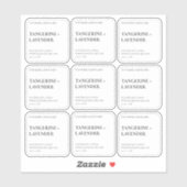 Eenvoudig minimalistisch helder kanaalvierkant sticker (Vel)