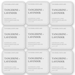 Eenvoudig minimalistisch helder kanaalvierkant sticker