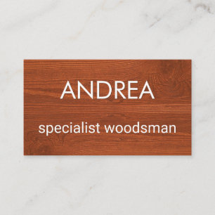 Eenvoudig Minimalistisch Hout Timmerman Visitekaartje