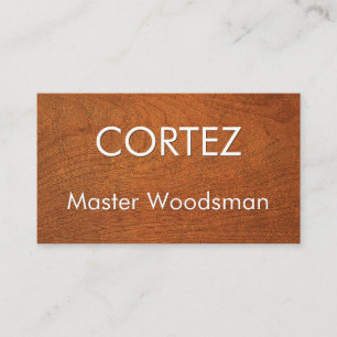 Eenvoudig Minimalistisch Hout Timmerman Visitekaartje