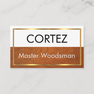 Eenvoudig Minimalistisch Hout Timmervakwerk Visitekaartje