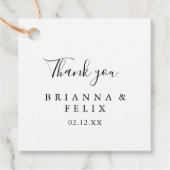 Eenvoudig minimalistisch huwelijk bedankjes labels (Voorkant)