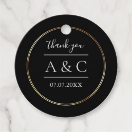 Eenvoudig minimalistisch huwelijk bedankt bedankjes labels