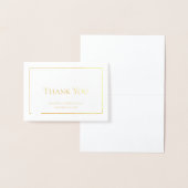 Eenvoudig minimalistisch huwelijk bedankt folie kaarten (Display)