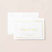 Eenvoudig minimalistisch huwelijk bedankt folie kaarten (Voorkant met envelop)