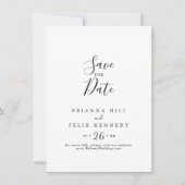 Eenvoudig minimalistisch huwelijk save the date (Voorkant)