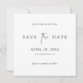 Eenvoudig minimalistisch huwelijk save the date (Voorkant)