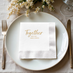 Eenvoudig minimalistisch Jubileum Folie Servetten