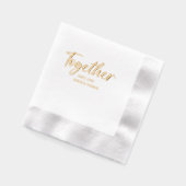 Eenvoudig minimalistisch Jubileum Folie Servetten (Links)