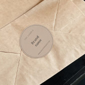 Eenvoudig minimalistisch kaartenkaartenpakket ronde sticker