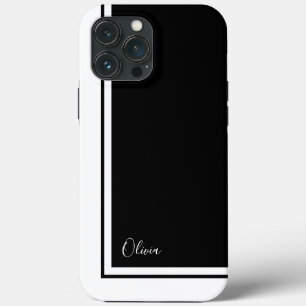 Eenvoudig minimalistisch kleurenblok met naam iPhone 13 pro max hoesje