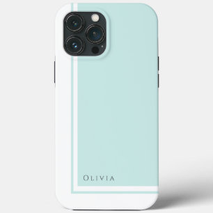 Eenvoudig minimalistisch kleurenblok met naam iPhone 13 pro max hoesje