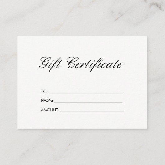 Eenvoudig minimalistisch kortingskaartje (Achterkant)