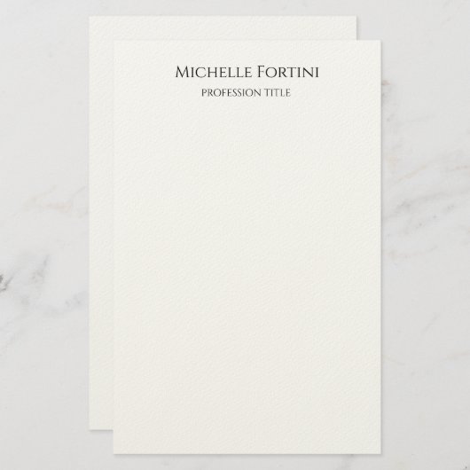 Eenvoudig minimalistisch laagje legant briefpapier (Voorkant / Achterkant)