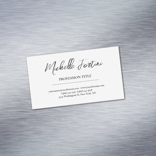 Eenvoudig minimalistisch laagje legant magnetisch visitekaartje (Voorbeeld)