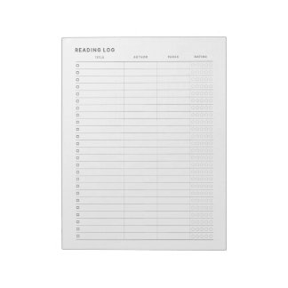 Eenvoudig Minimalistisch Leeslogboek Notitieblok