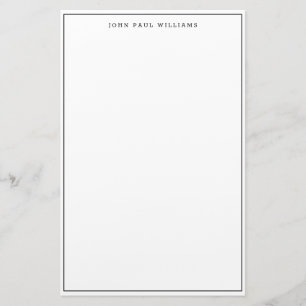 Eenvoudig minimalistisch Lijst met zwarte dunne ra Briefpapier