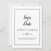 Eenvoudig minimalistisch Lijst Sla de datum op Save The Date (Voorkant)