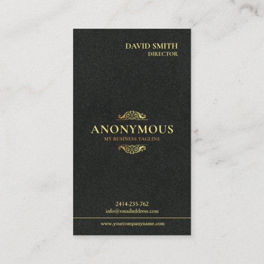 Eenvoudig Minimalistisch, luxe, Premium, zwart, go Visitekaartje (Achterkant)