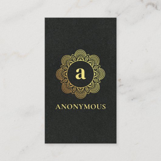 Eenvoudig Minimalistisch, luxe, Premium, zwart, go Visitekaartje (Voorkant)