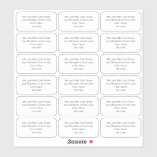 Eenvoudig minimalistisch mailinglijstadres voor ga sticker