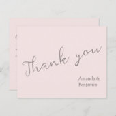 Eenvoudig minimalistisch misty Roos bruiloft (Voorkant / Achterkant)