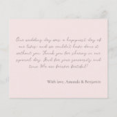 Eenvoudig minimalistisch misty Roos bruiloft (Achterkant)